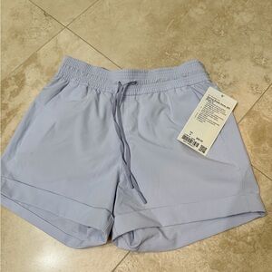 lululemon athletica Light Blue Drawstring Athletic Shorts